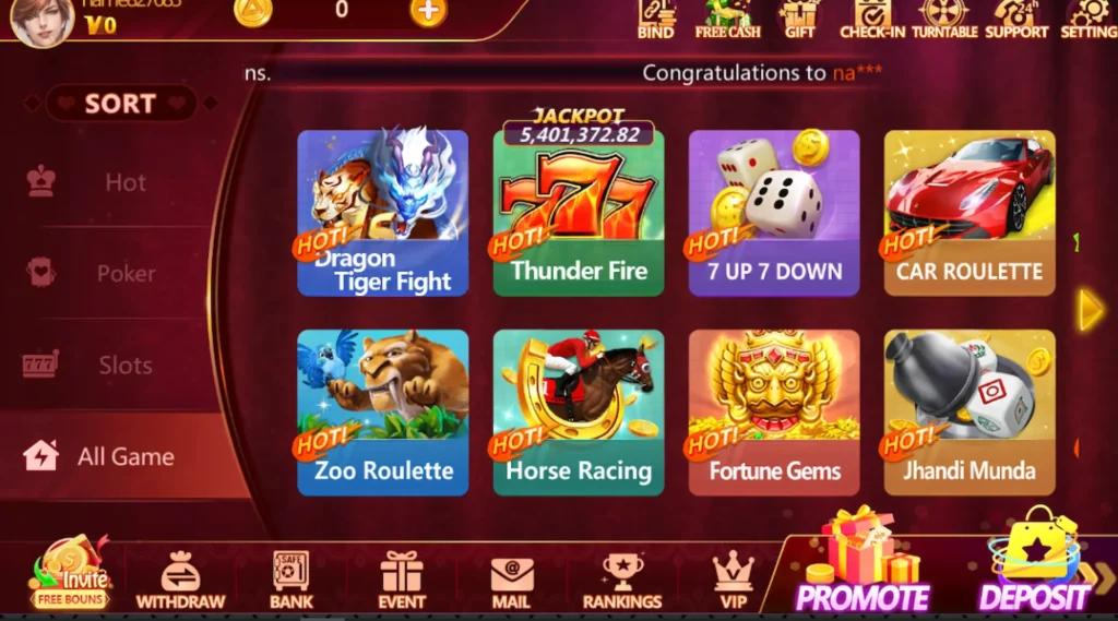 screenshot of novapatti game